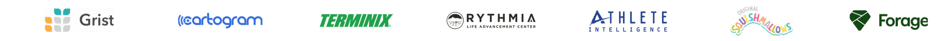 Grist, Cartogram, Rythmia Life Advancement Center, Athlete Intelligence, Chronometric, Forage